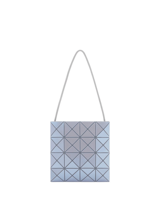 A product shot of the BAO BAO ISSEY MIYAKE LUCENT ONE-TONE shoulder bag in blue gray.