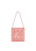 A product shot of the BAO BAO ISSEY MIYAKE LUCENT ONE-TONE shoulder bag in sunset coral.
