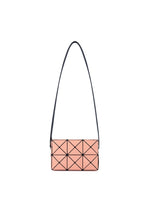 A product shot of the BAO BAO ISSEY MIYAKE CUBOID shoulder bag in coral orange.
