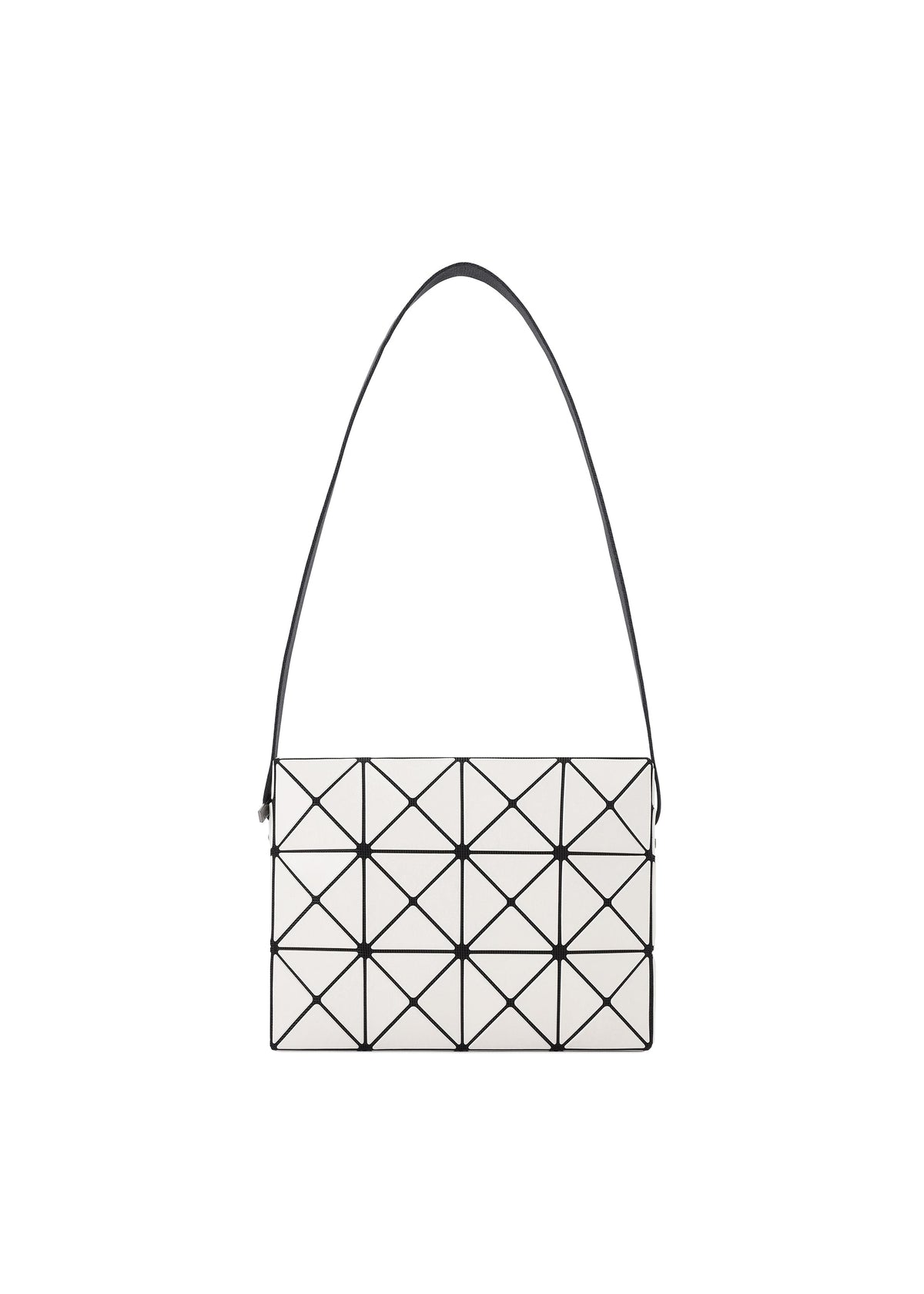 A product shot of the BAO BAO ISSEY MIYAKE CUBOID shoulder bag in off white.