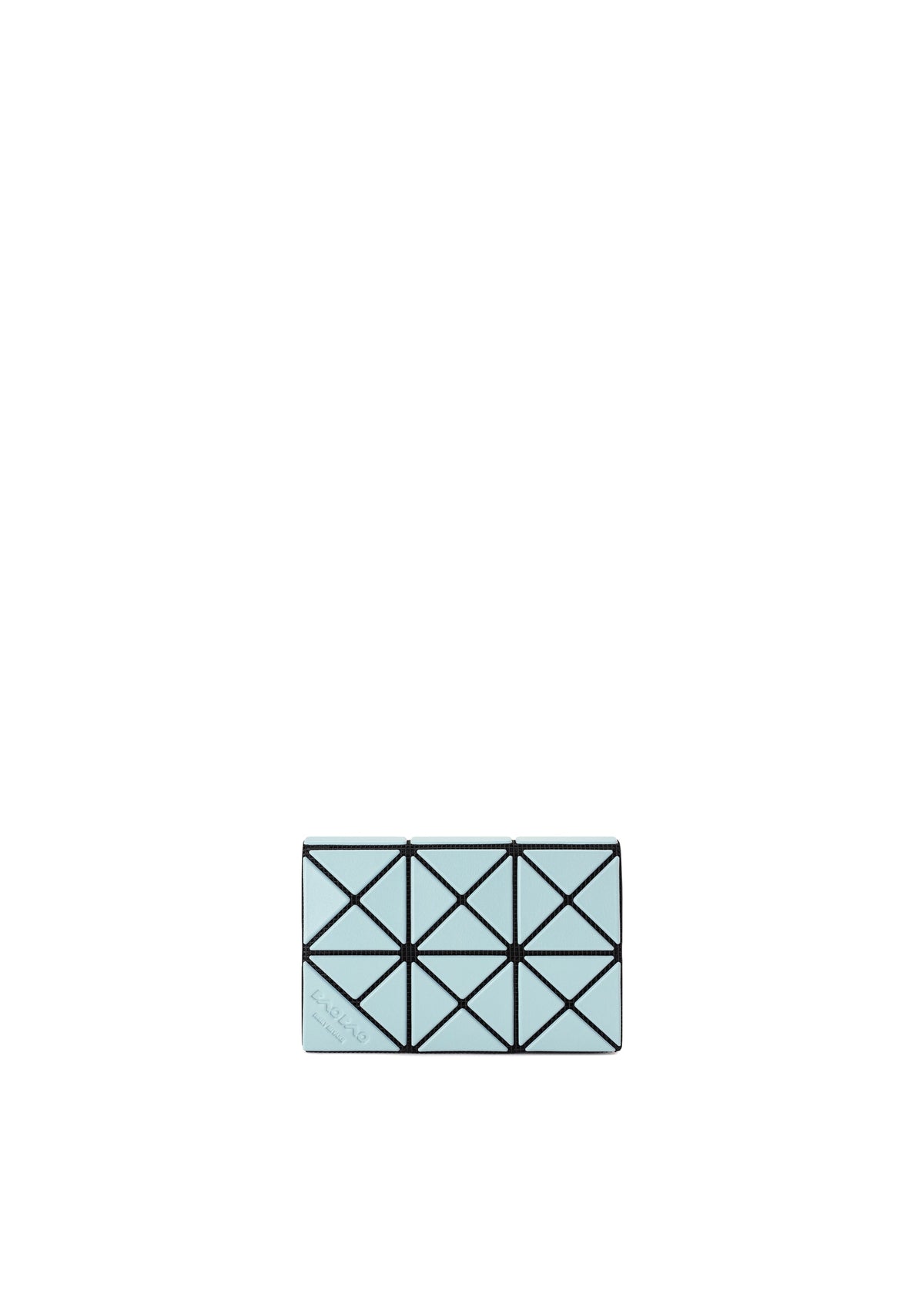 A product shot of the BAO BAO ISSEY MIYAKE TWINKLE wallet in aqua haze.