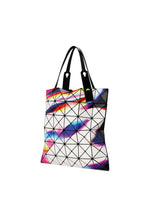 A detail shot of the BAO BAO ISSEY MIYAKE WARP tote.