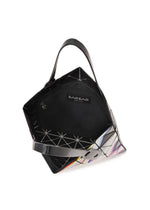 A detail shot of the BAO BAO ISSEY MIYAKE WARP tote.