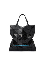 A detail shot of the BAO BAO ISSEY MIYAKE WARP tote.