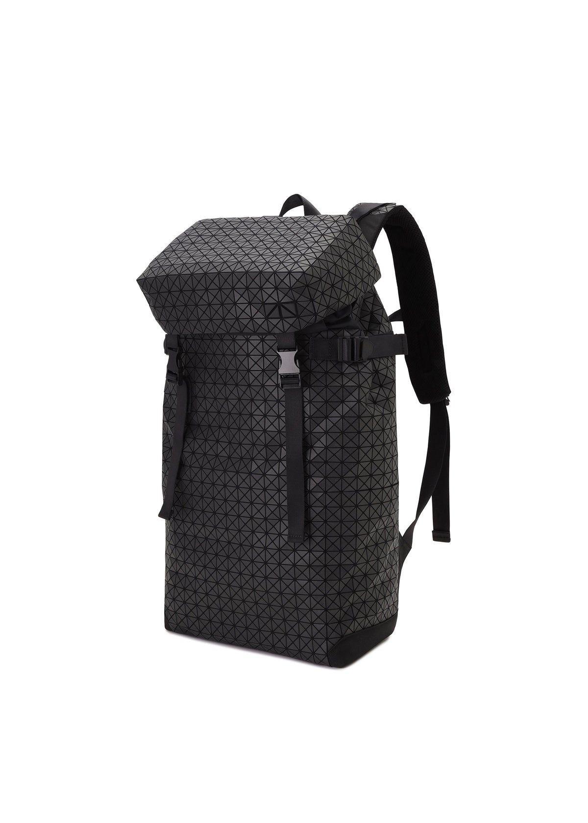 A detail shot of the BAO BAO ISSEY MIYAKE HIKER backpack.