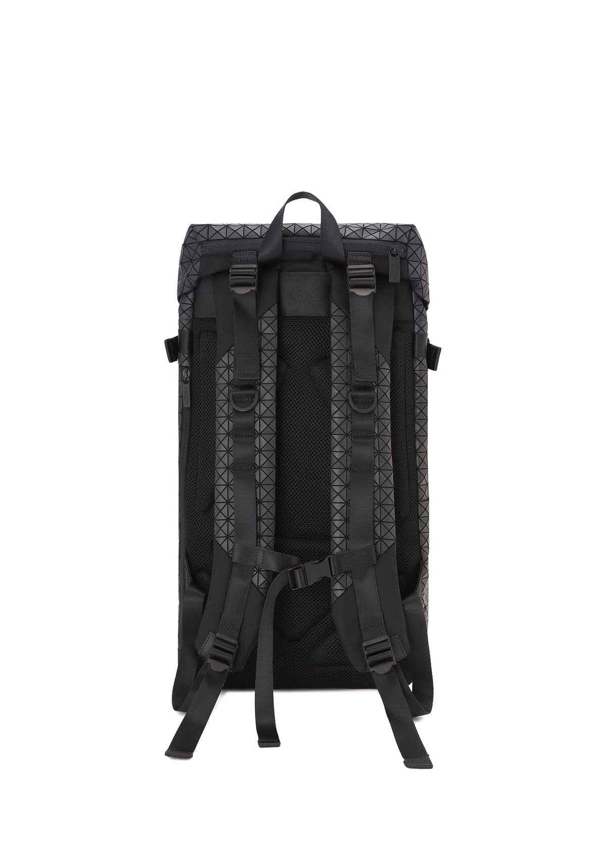 A detail shot of the BAO BAO ISSEY MIYAKE HIKER backpack.