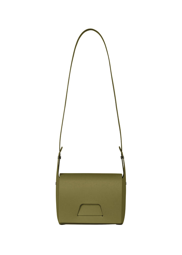 A product shot of the GOOD GOODS ISSEY MIYAKE BOX bag in khaki (65).