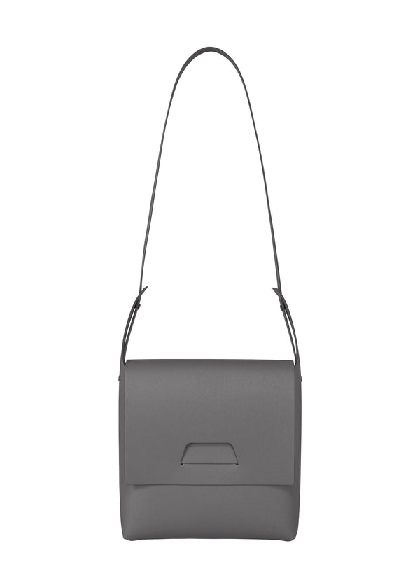 A product shot of the GOOD GOODS ISSEY MIYAKE BOX bag in charcoal grey (14).