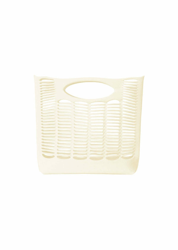 A product shot of the GOOD GOODS ISSEY MIYAKE MOKKO bag in off white (02).