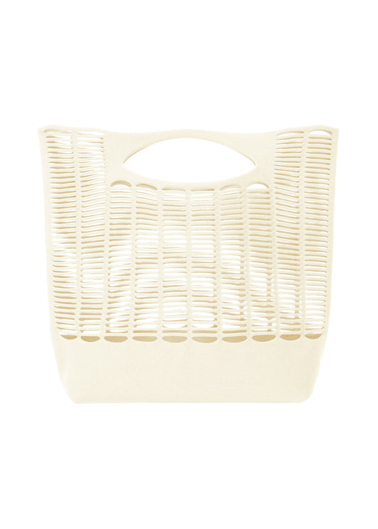 A product shot of the GOOD GOODS ISSEY MIYAKE MOKKO bag in off white (02).