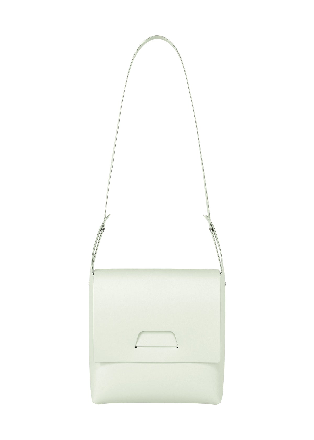 A product shot of the GOOD GOODS ISSEY MIYAKE BOX bag in mint green (59).
