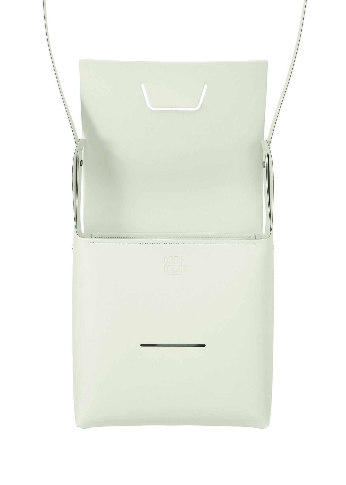 A detail shot of the GOOD GOODS ISSEY MIYAKE BOX bag.