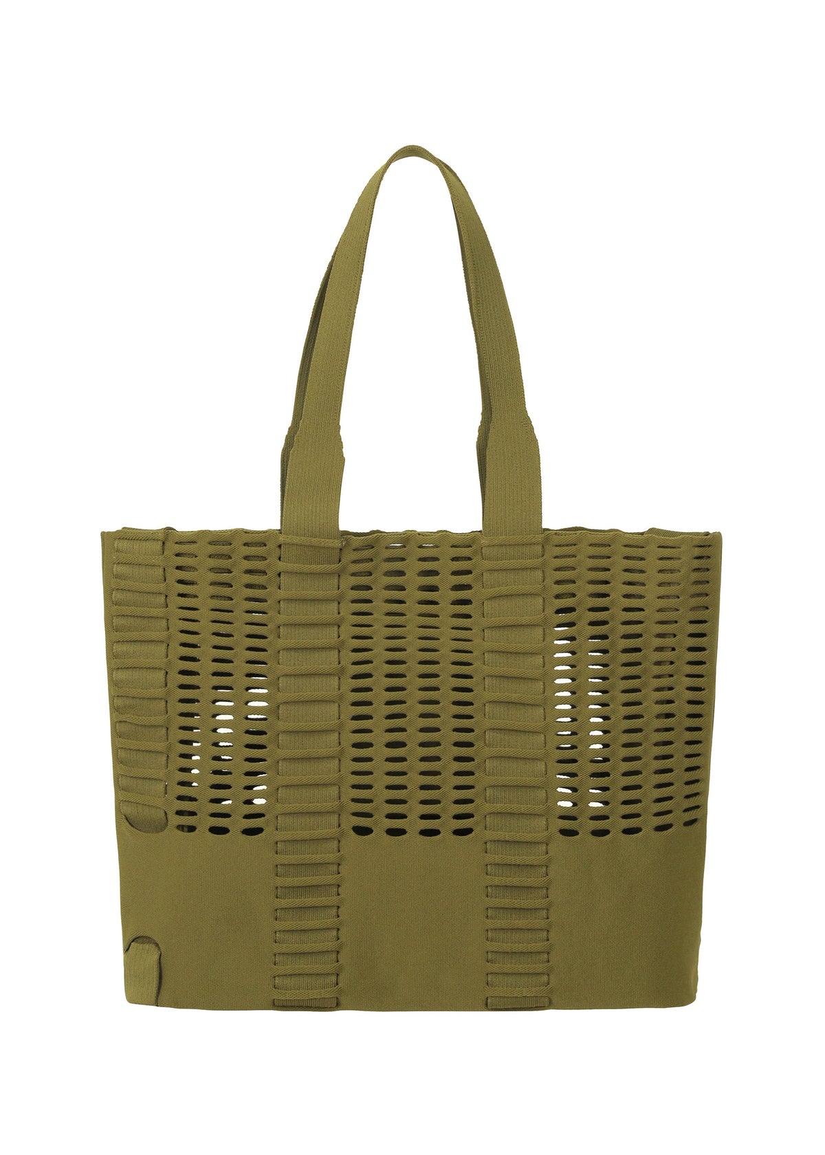 A product shot of the GOOD GOODS ISSEY MIYAKE MOKKO MONO bag in olive green (67).