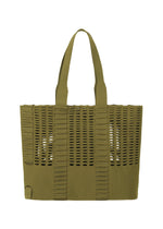A product shot of the GOOD GOODS ISSEY MIYAKE MOKKO MONO bag in olive green (67).