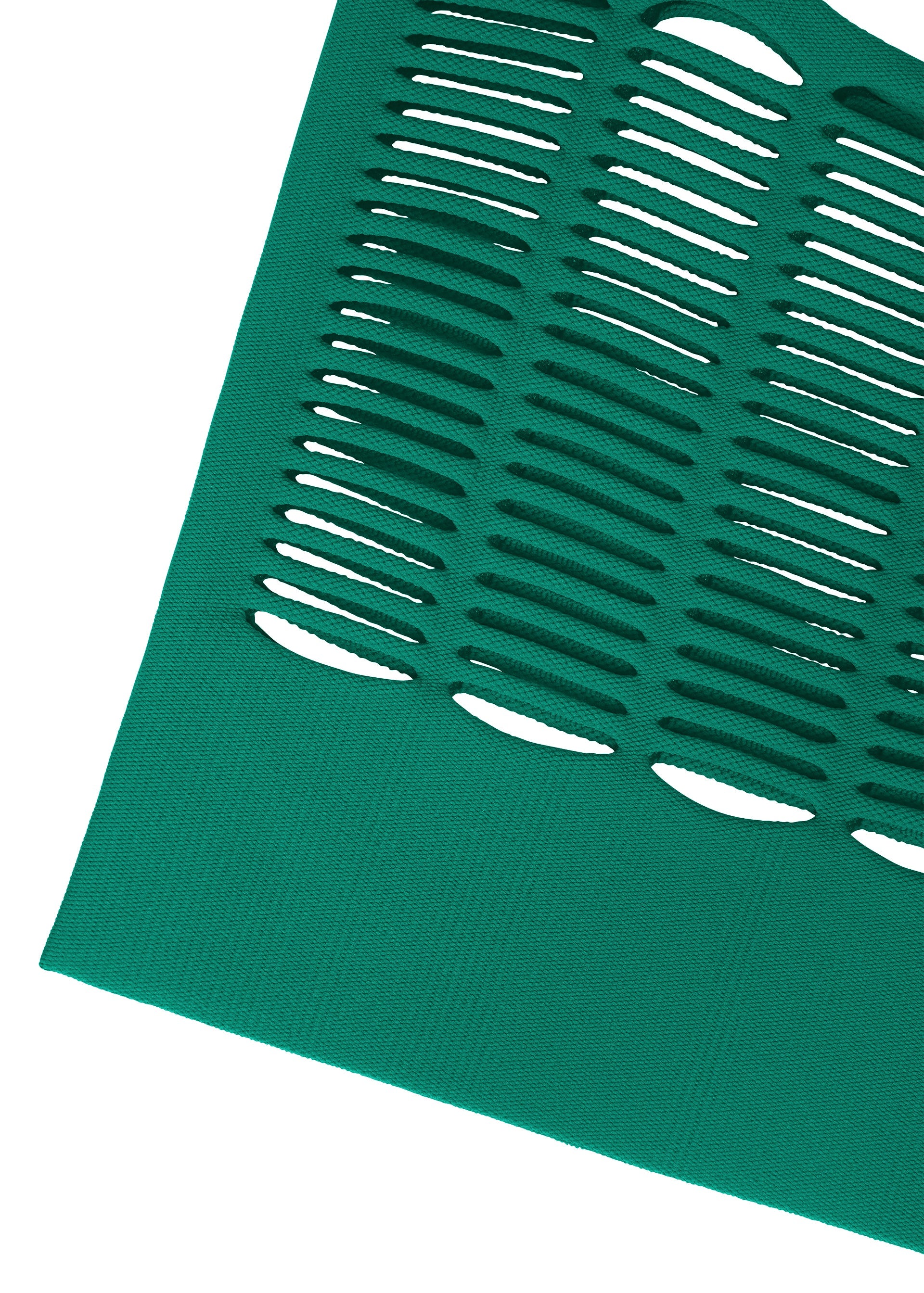 A detail shot of the GOOD GOODS ISSEY MIYAKE MOKKO S.C. bag.