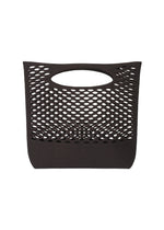 A product shot of the GOOD GOODS ISSEY MIYAKE MOKKO BASKET bag in black x brown (17).