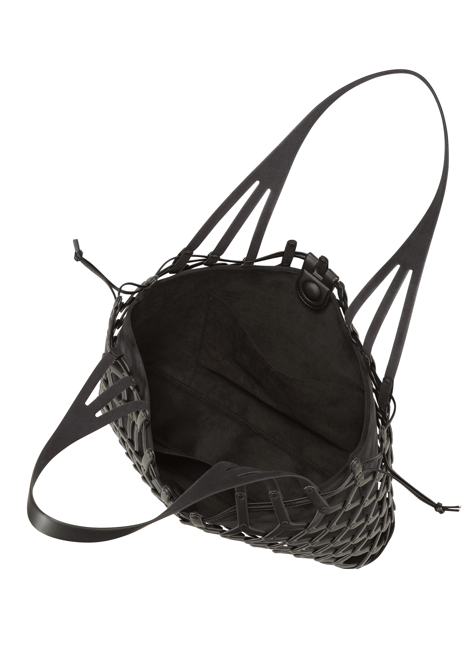 A detail shot of the GOOD GOODS ISSEY MIYAKE AMIME bag.