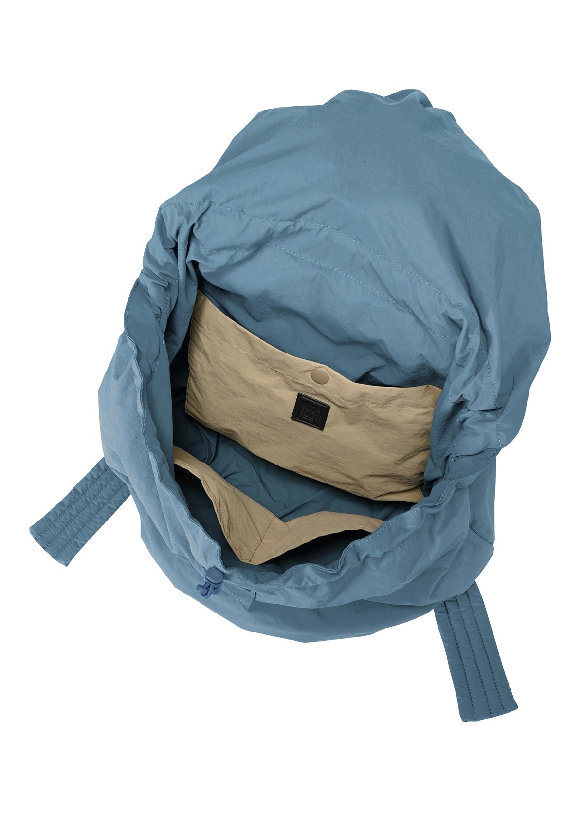 A detail shot of the GOOD GOODS ISSEY MIYAKE FUWA FUWA bag.