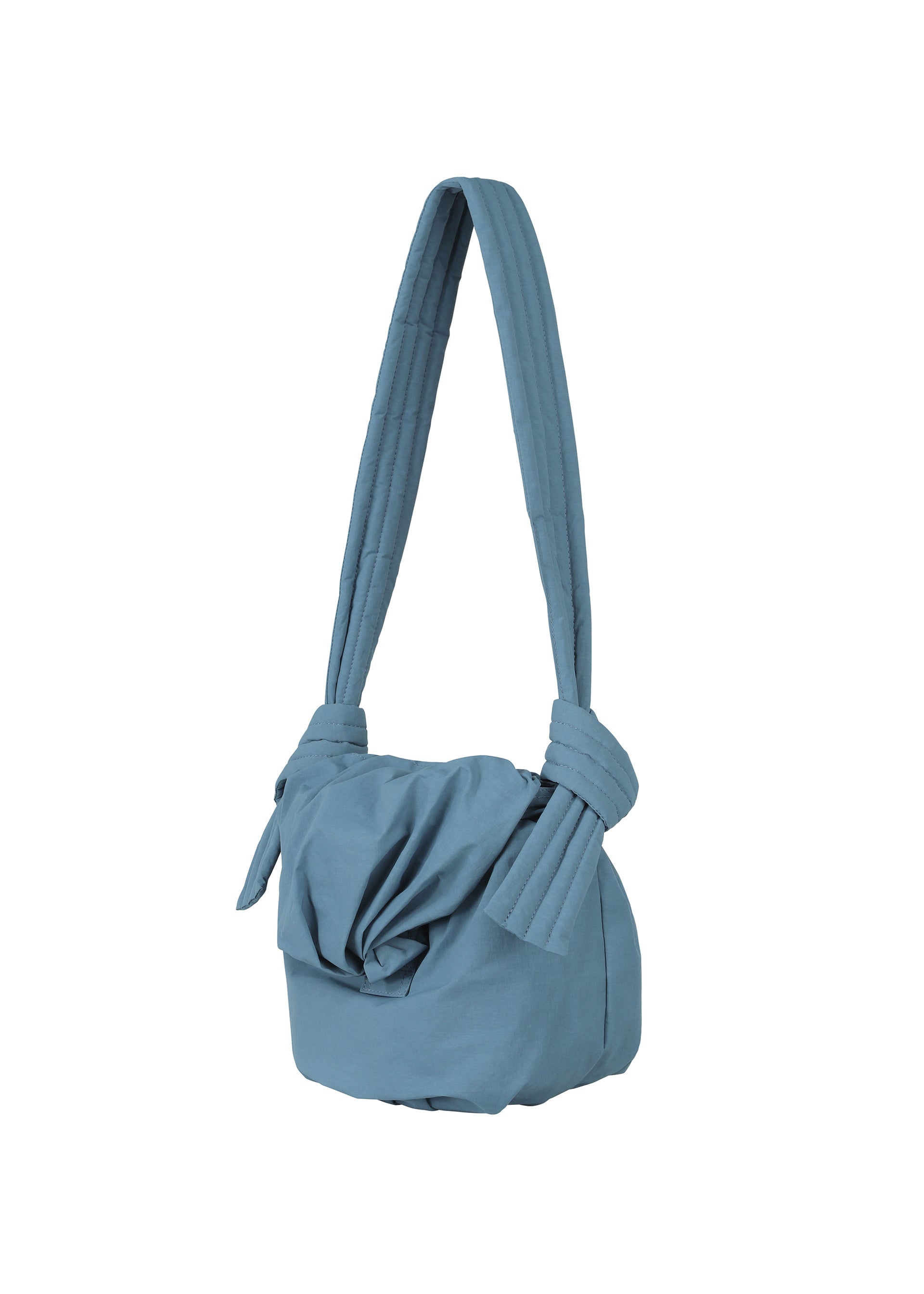 A detail shot of the GOOD GOODS ISSEY MIYAKE FUWA FUWA bag.