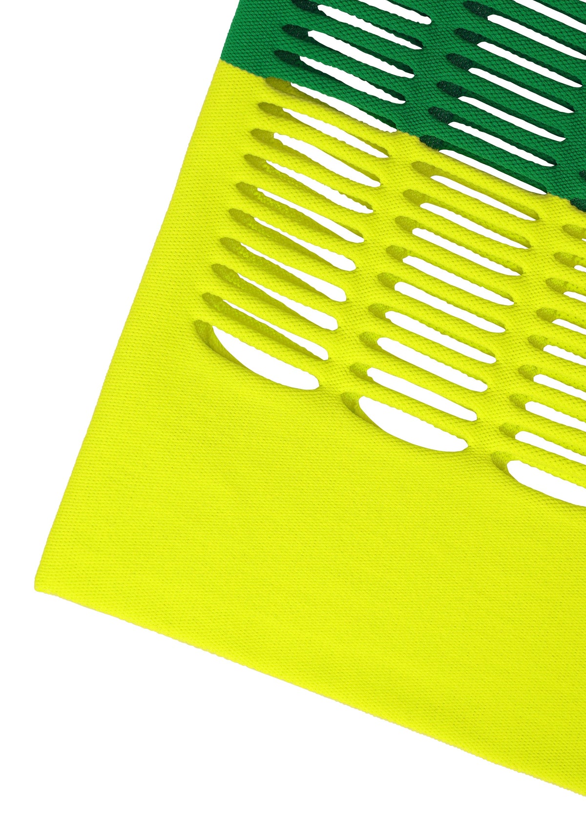 A detail shot of the GOOD GOODS ISSEY MIYAKE MOKKO BI COLOR bag.