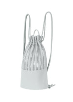 A product shot of the GOOD GOODS ISSEY MIYAKE MOKKO KNAPSACK bag in sky grey.