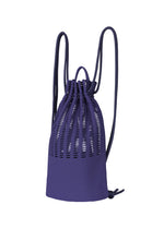 A product shot of the GOOD GOODS ISSEY MIYAKE MOKKO KNAPSACK bag in blue purple.