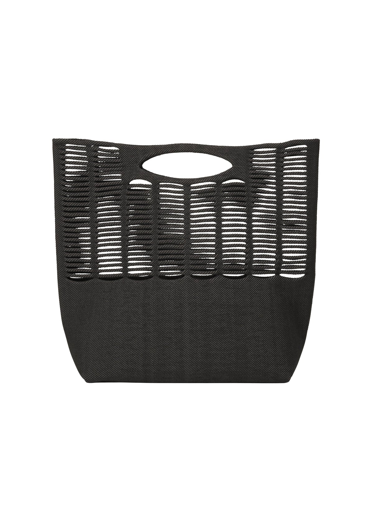 A product shot of the GOOD GOODS ISSEY MIYAKE MOKKO TWILL bag in black x grey (19).