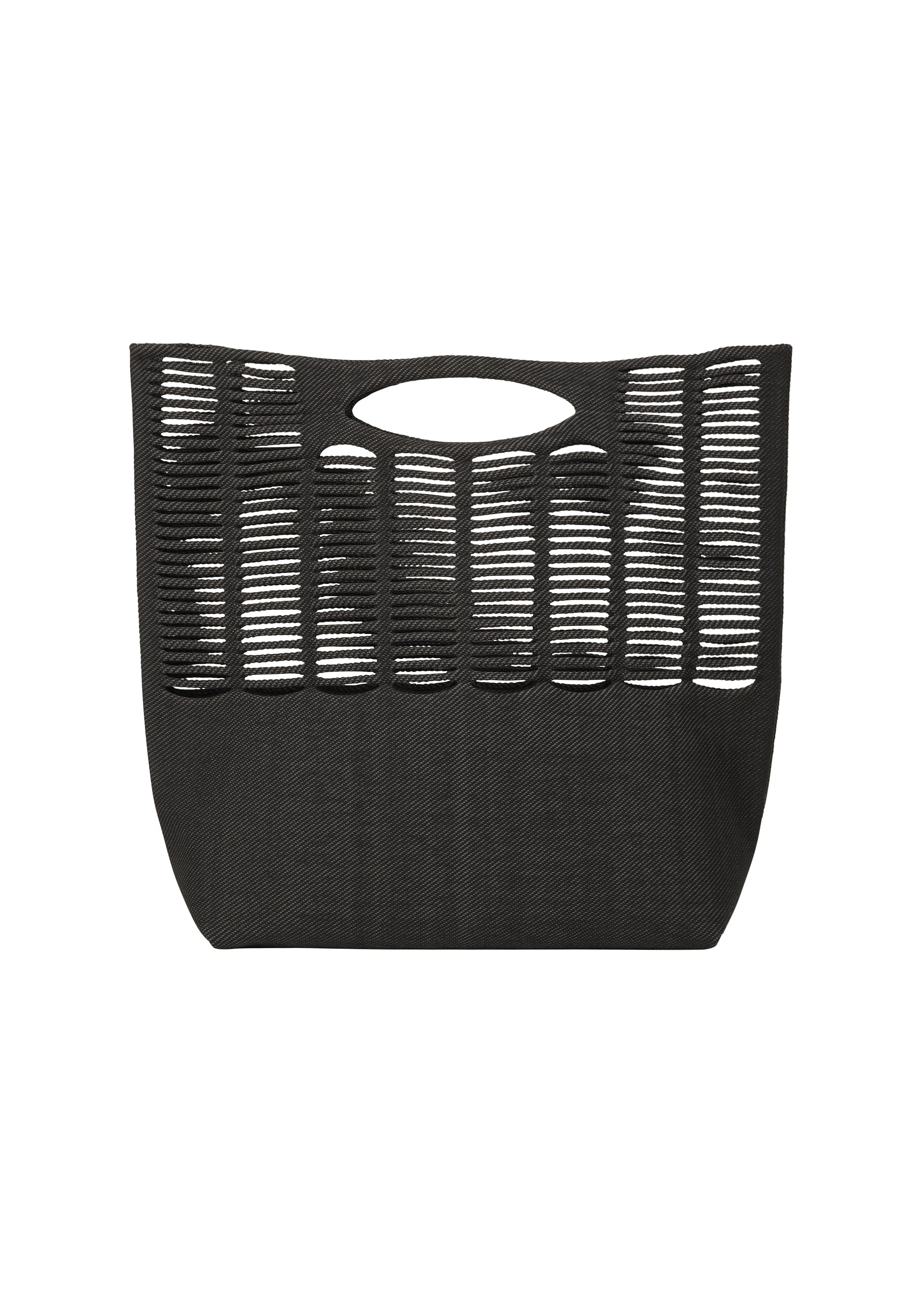 A product shot of the GOOD GOODS ISSEY MIYAKE MOKKO TWILL bag in black x grey (19).