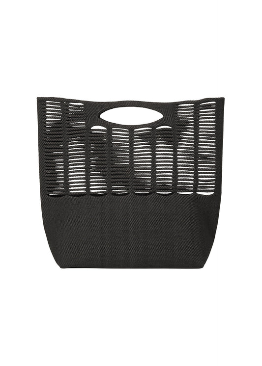 A product shot of the GOOD GOODS ISSEY MIYAKE MOKKO TWILL bag in black x grey (19).