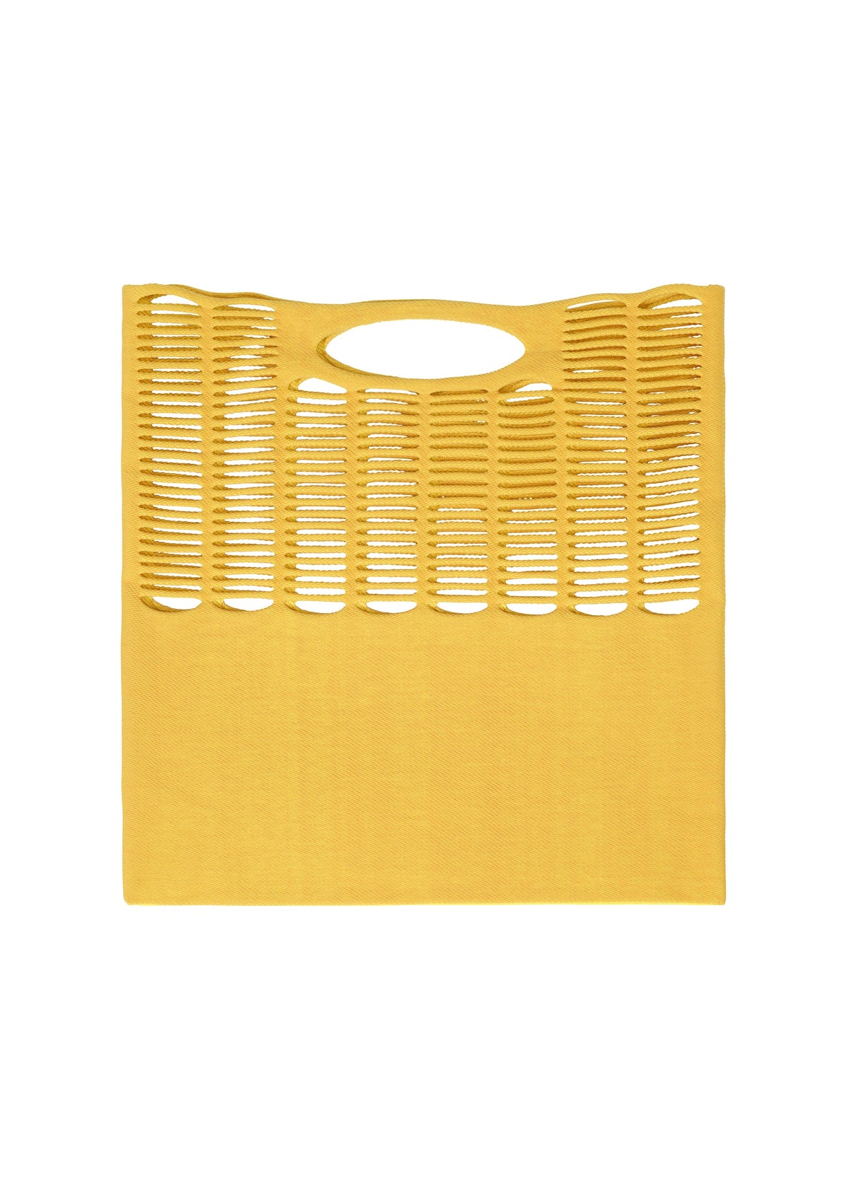 A detail shot of the GOOD GOODS ISSEY MIYAKE MOKKO TWILL bag.