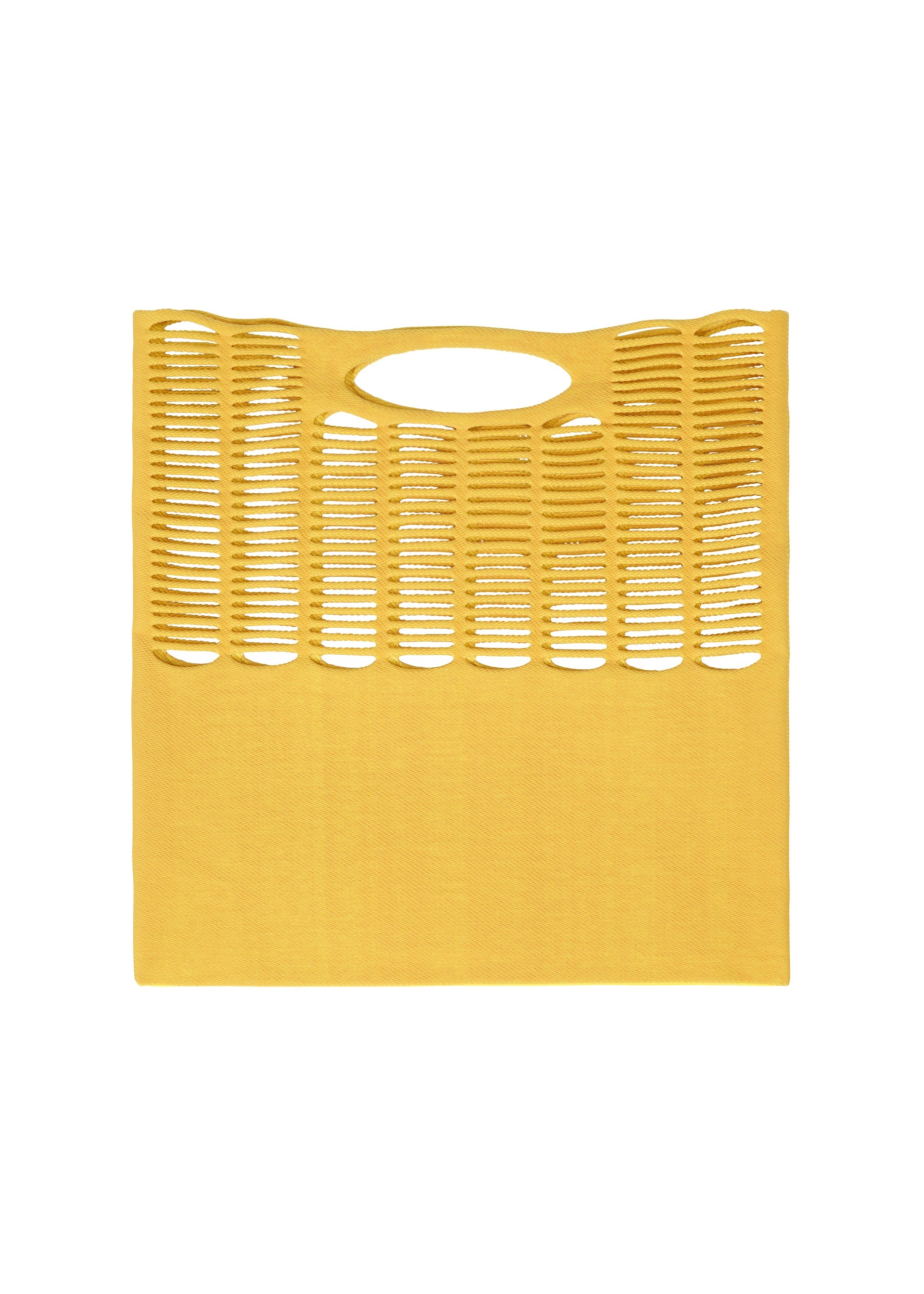A detail shot of the GOOD GOODS ISSEY MIYAKE MOKKO TWILL bag.