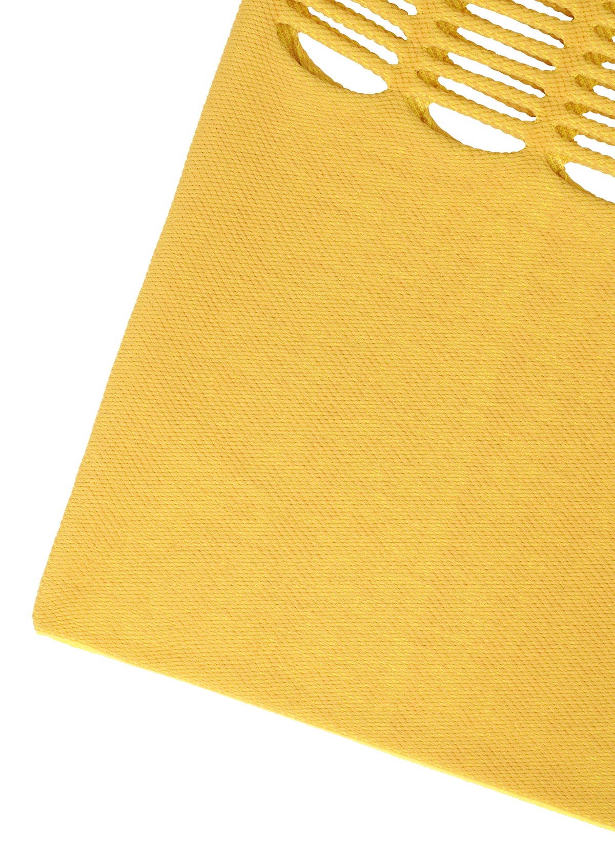 A detail shot of the GOOD GOODS ISSEY MIYAKE MOKKO TWILL bag.