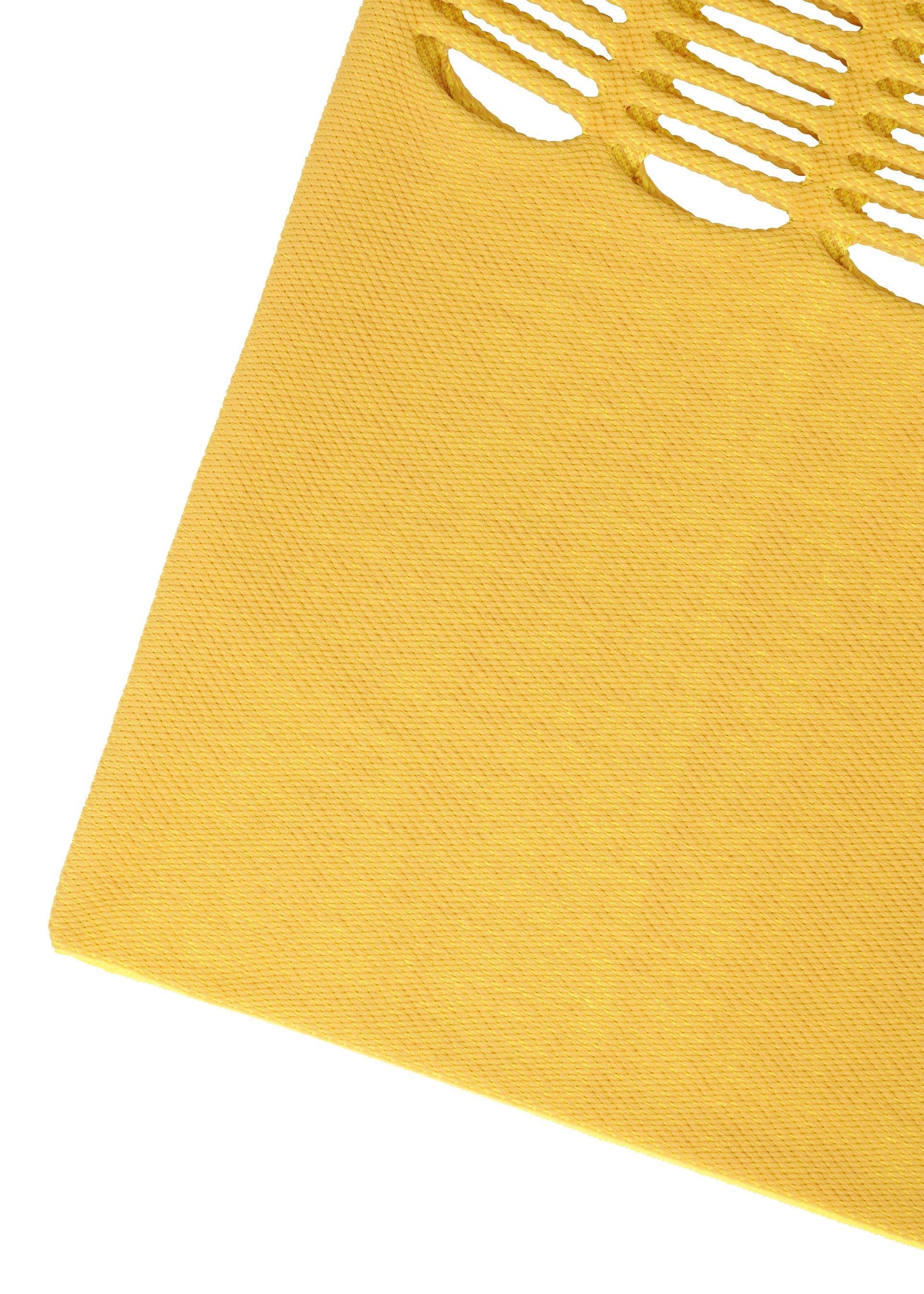 A detail shot of the GOOD GOODS ISSEY MIYAKE MOKKO TWILL bag.