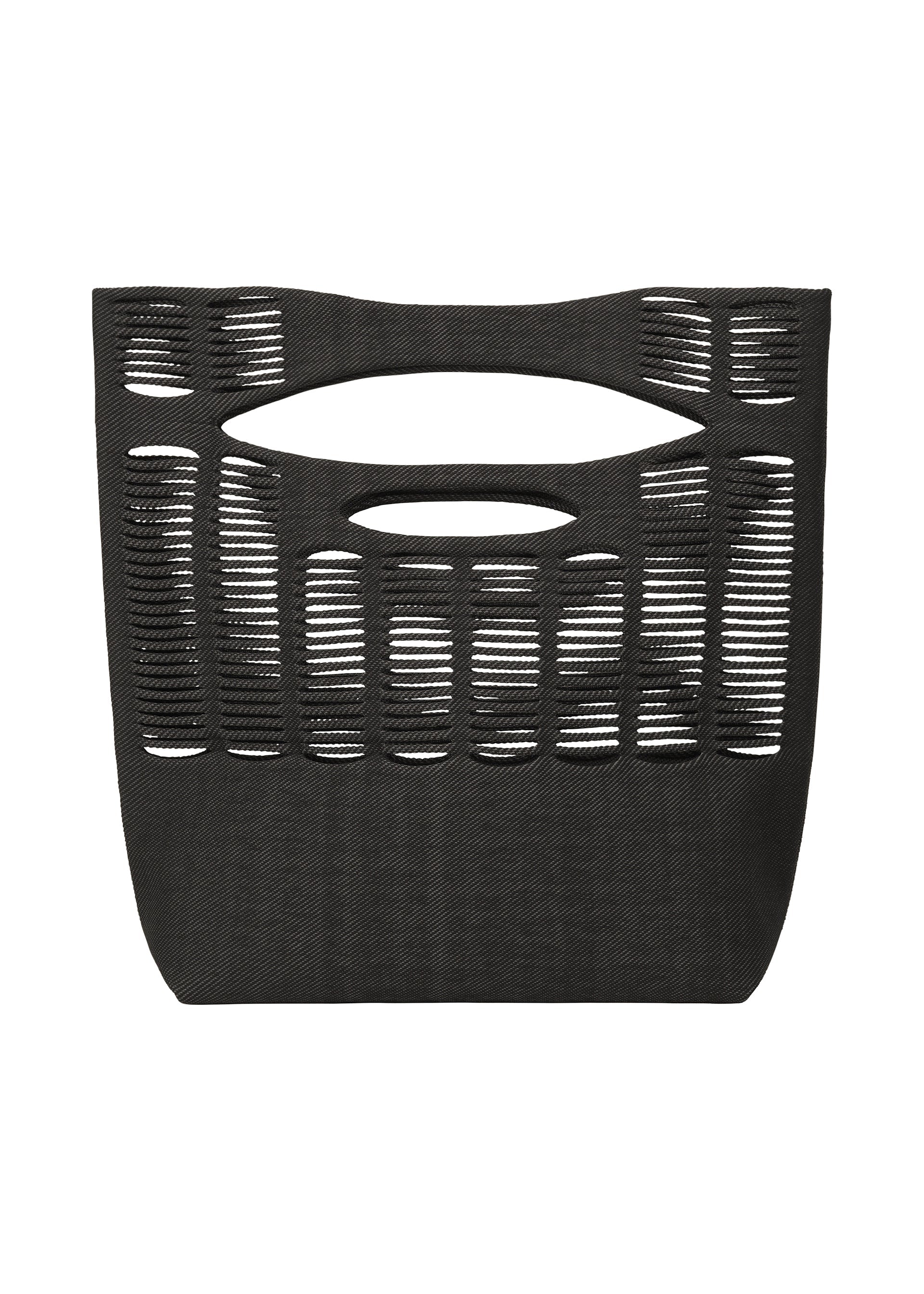 A product shot of the GOOD GOODS ISSEY MIYAKE MOKKO TWILL bag in black x grey (19).
