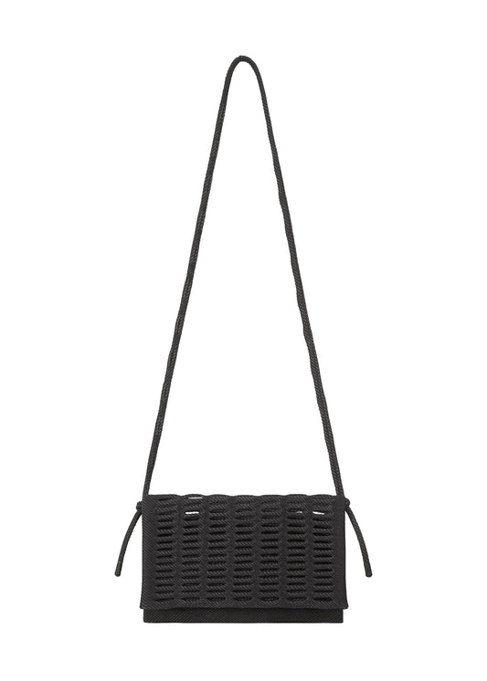 A product shot of the GOOD GOODS ISSEY MIYAKE MOKKO TWILL bag in black x grey (19).