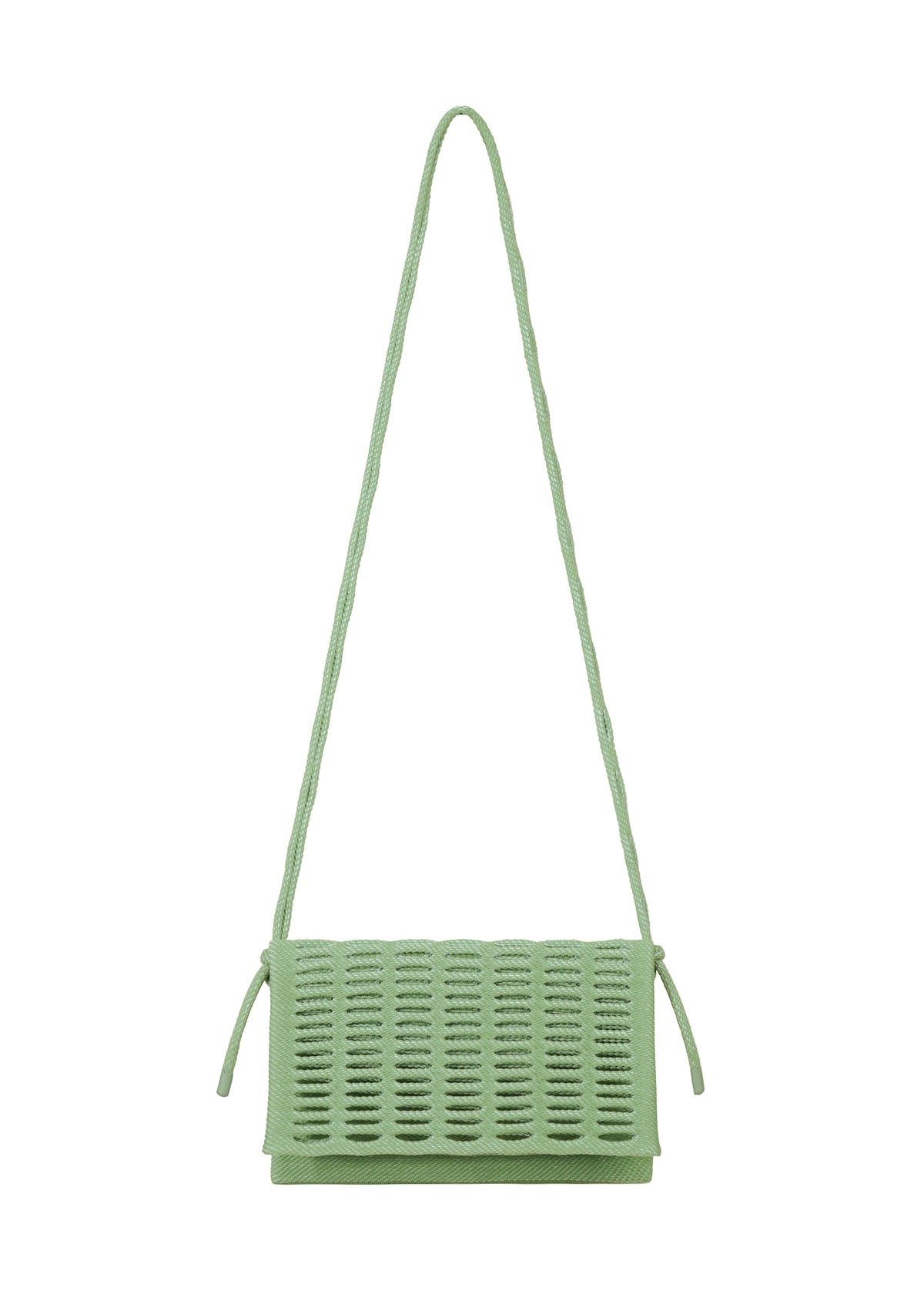 A product shot of the GOOD GOODS ISSEY MIYAKE MOKKO TWILL bag in celadon green x powder blue (63).