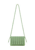 A product shot of the GOOD GOODS ISSEY MIYAKE MOKKO TWILL bag in celadon green x powder blue (63).