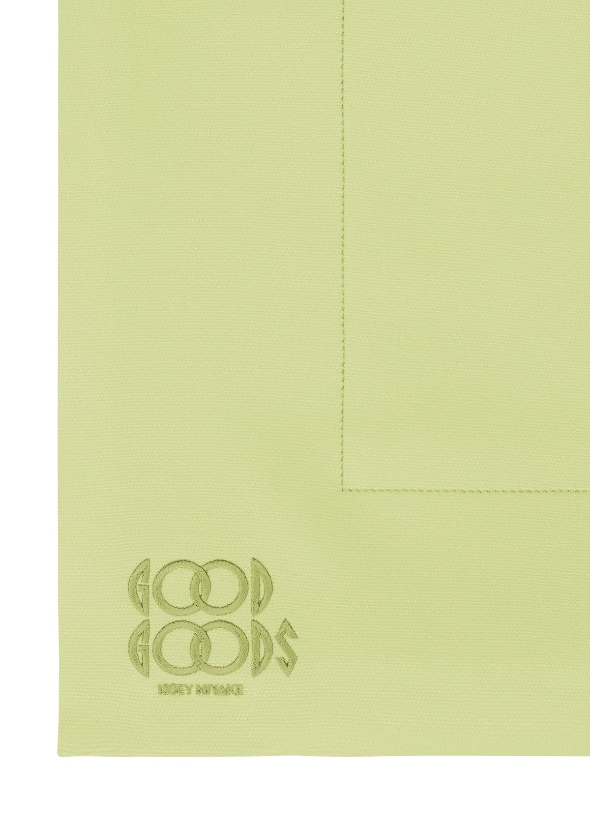 A detail shot of the GOOD GOODS ISSEY MIYAKE ROLL bag.