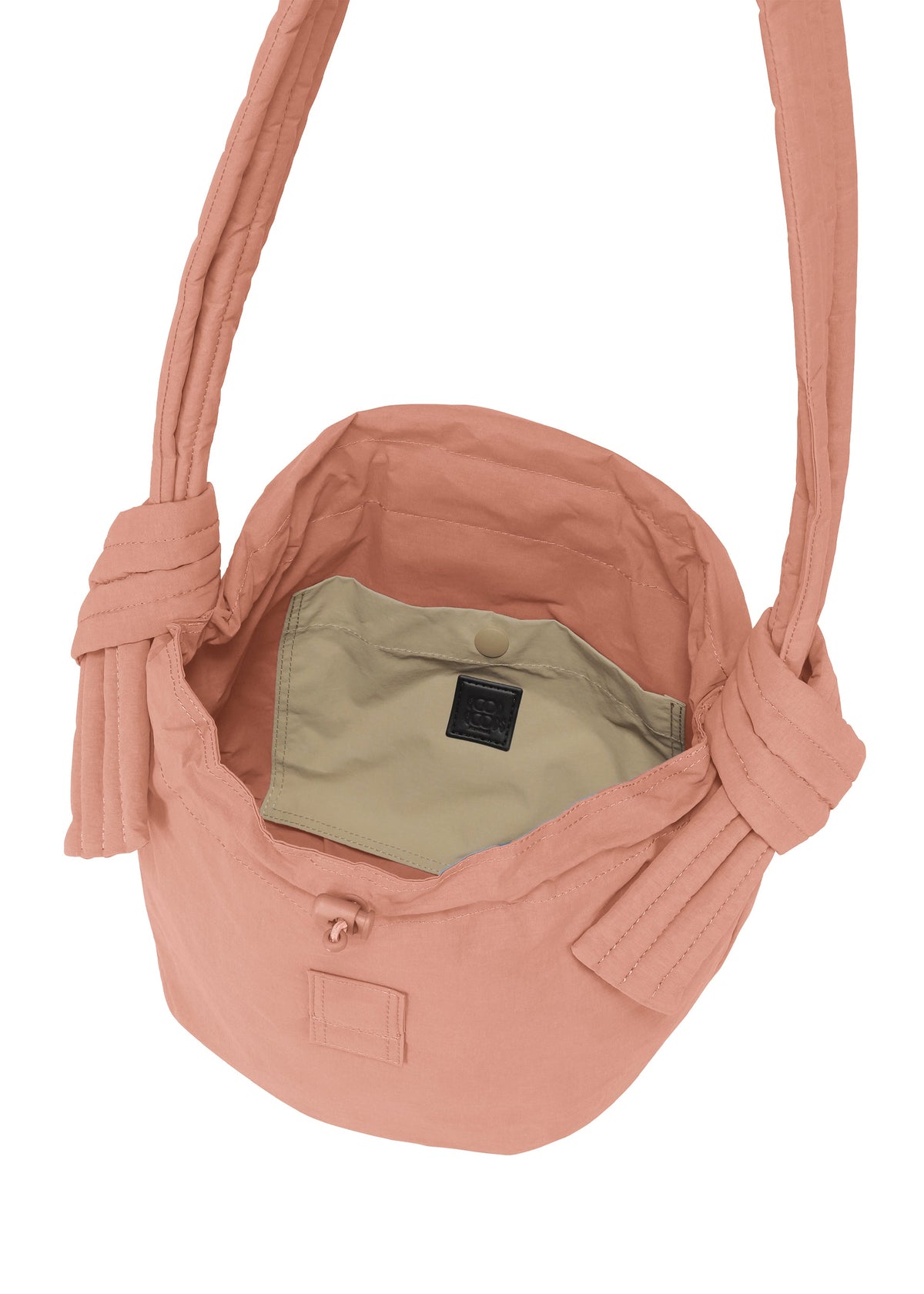 A detail shot of the GOOD GOODS ISSEY MIYAKE FUWA FUWA bags.