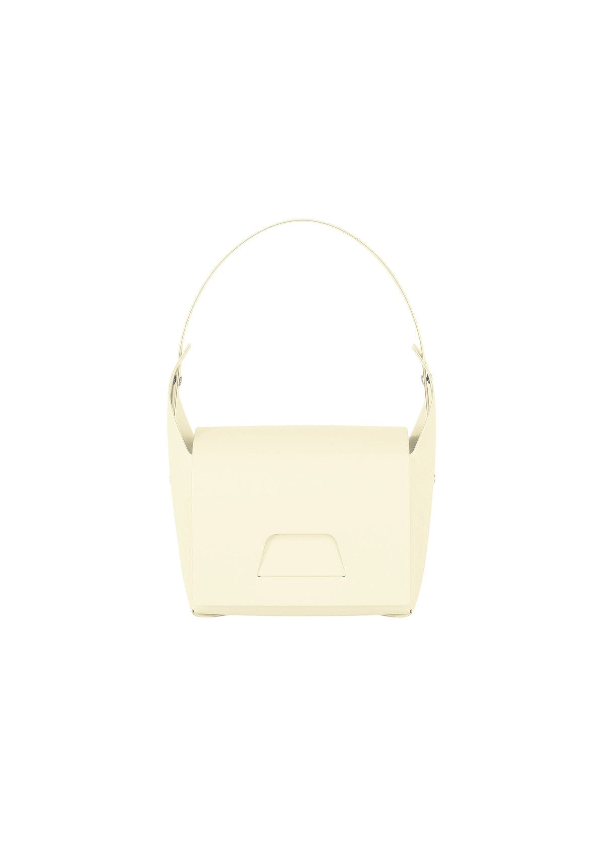 A product shot of the GOOD GOODS ISSEY MIYAKE BOX bag in cream (50).