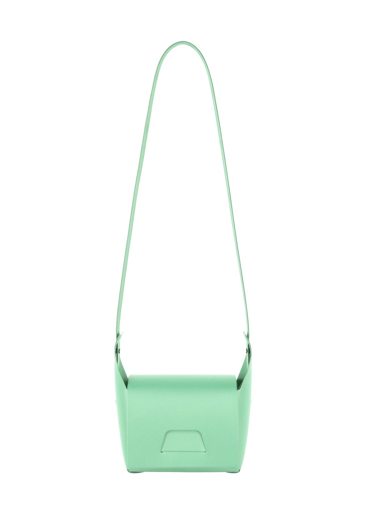 A detail shot of the GOOD GOODS ISSEY MIYAKE BOX bag.