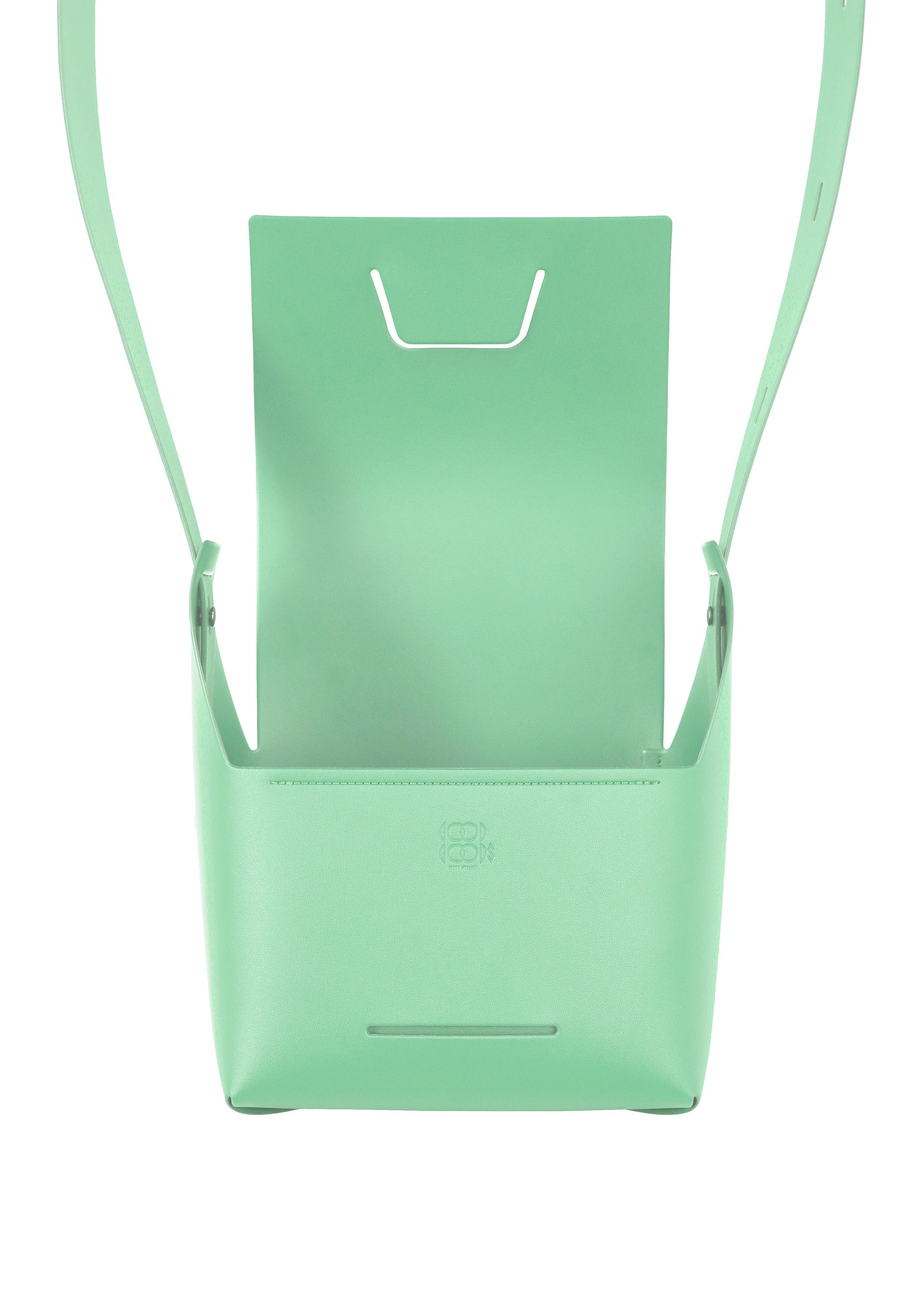 A detail shot of the GOOD GOODS ISSEY MIYAKE BOX bag.