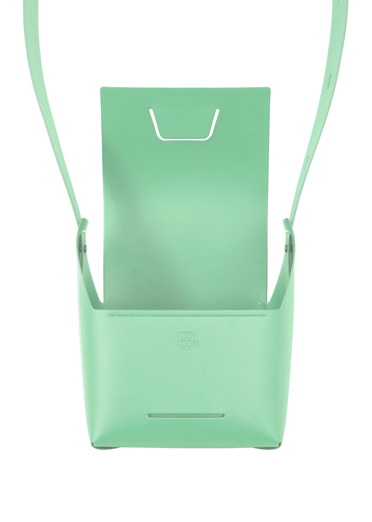 A detail shot of the GOOD GOODS ISSEY MIYAKE BOX bag.