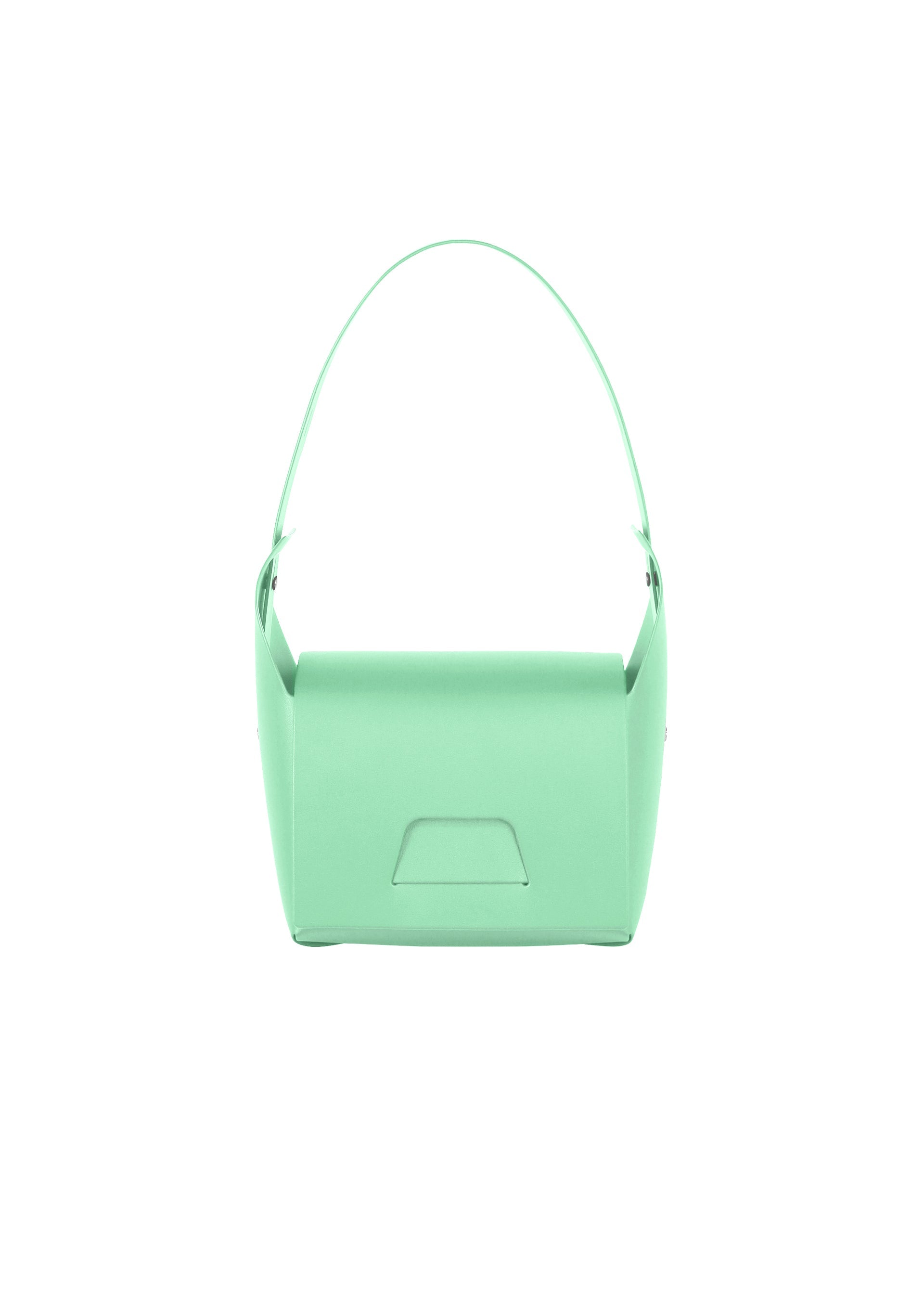 A detail shot of the GOOD GOODS ISSEY MIYAKE BOX bag.