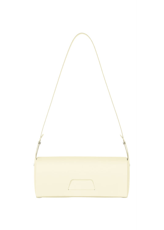 A product shot of the GOOD GOODS ISSEY MIYAKE BOX bag in cream (50).