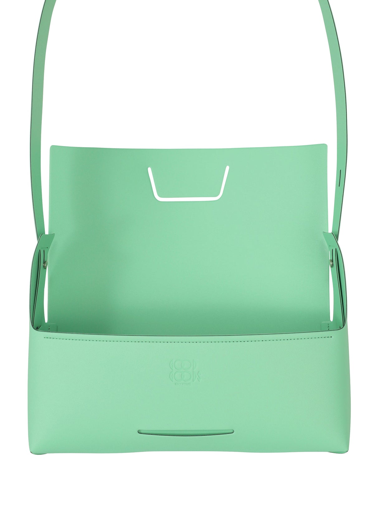 A detail shot of the GOOD GOODS ISSEY MIYAKE BOX bag.