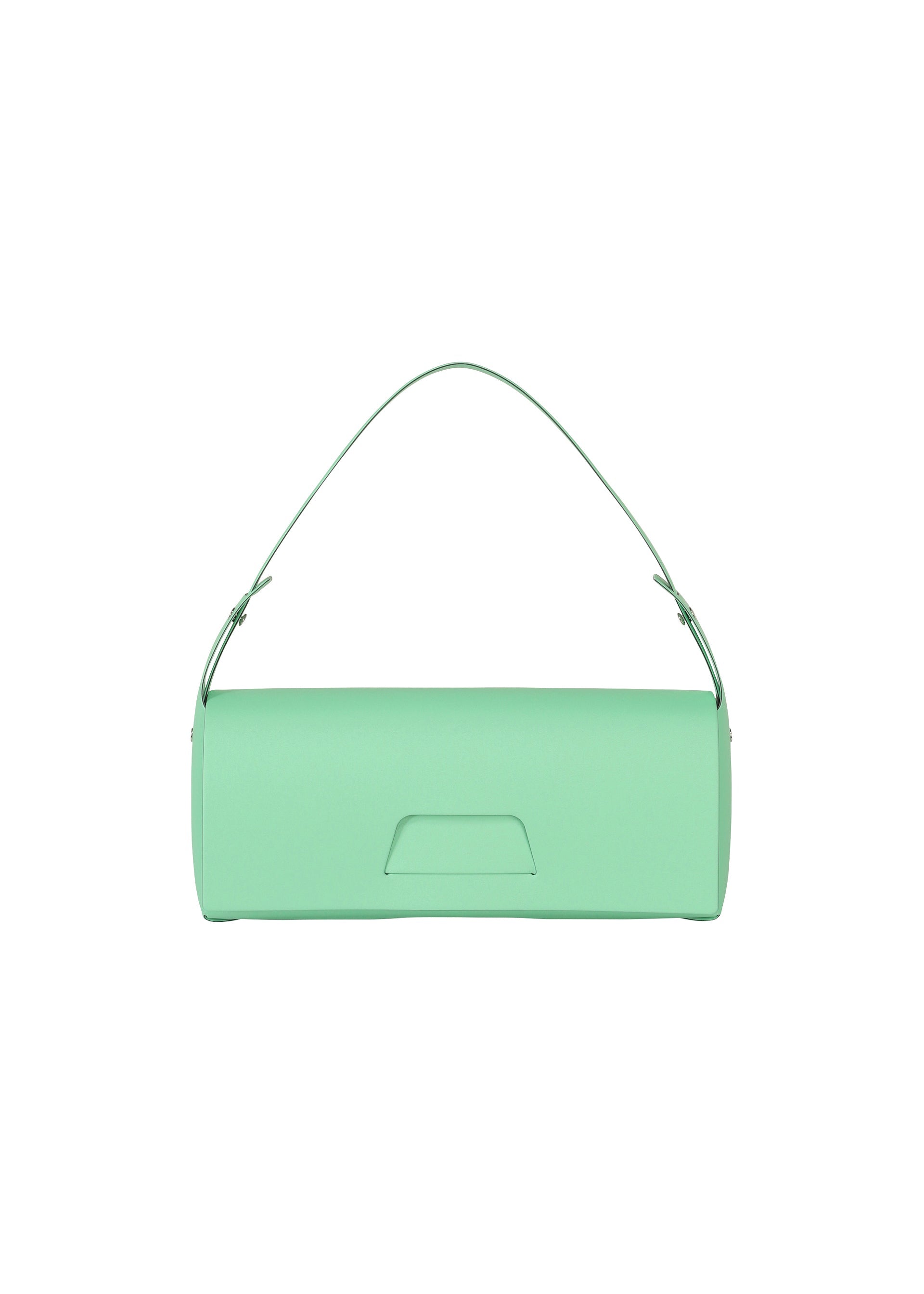 A detail shot of the GOOD GOODS ISSEY MIYAKE BOX bag.