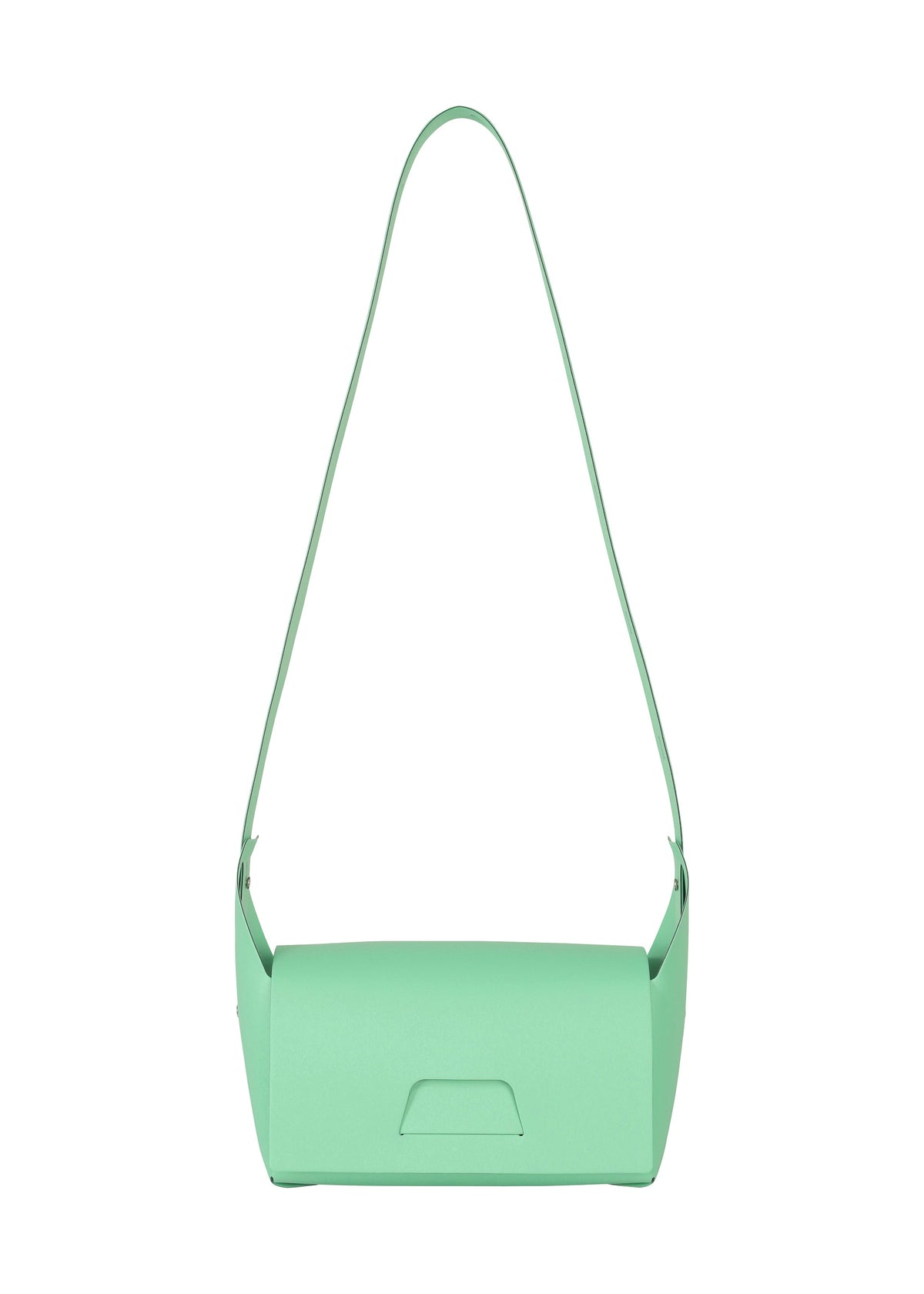 A detail shot of the GOOD GOODS ISSEY MIYAKE BOX bag.