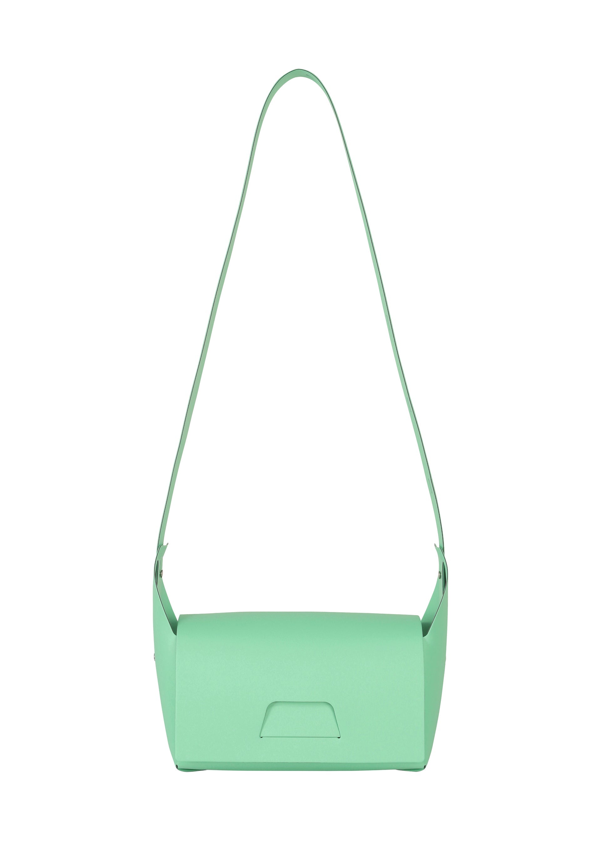 A detail shot of the GOOD GOODS ISSEY MIYAKE BOX bag.