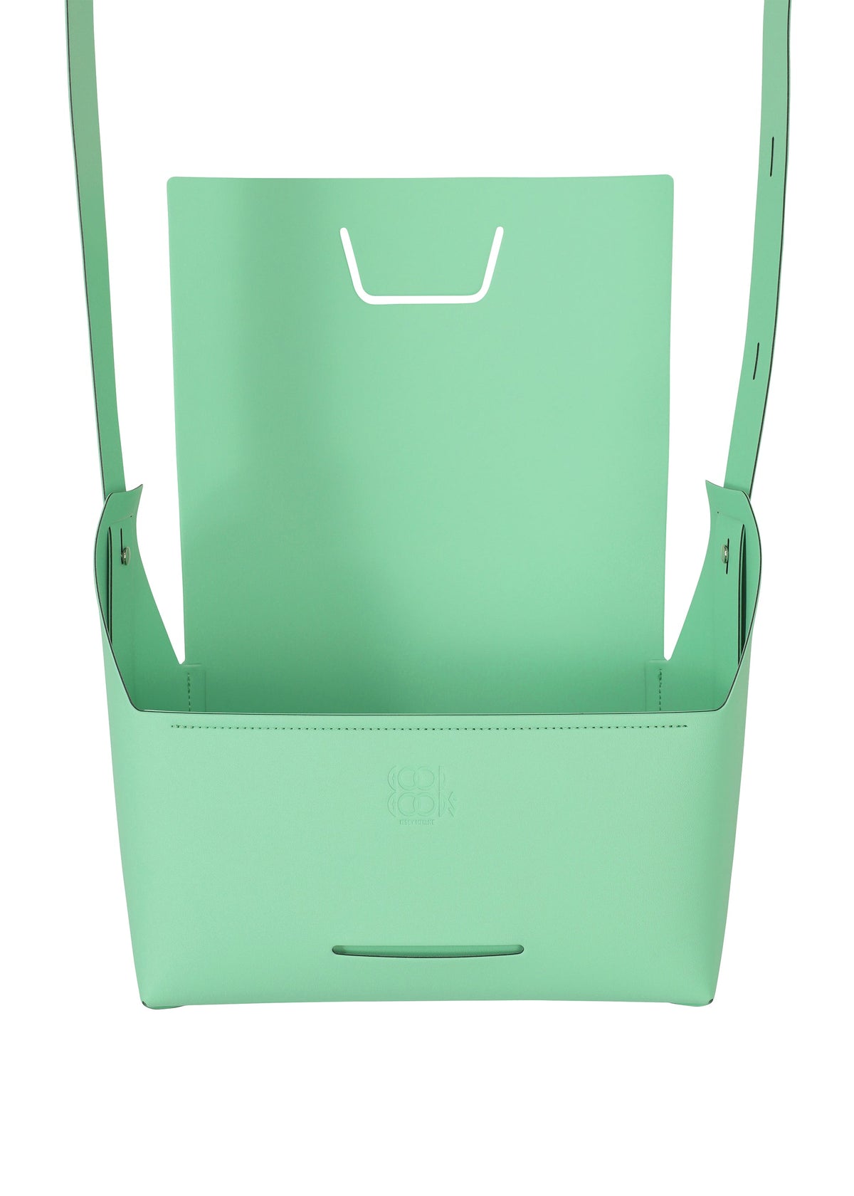 A detail shot of the GOOD GOODS ISSEY MIYAKE BOX bag.